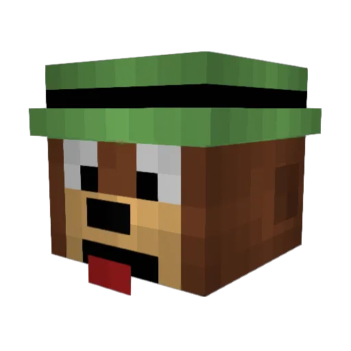 BOOTYTAMER Minecraft avatar head, 3D render