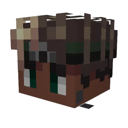 BOOZT Minecraft avatar head, 3D render