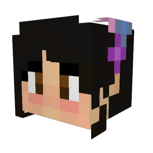 BOO_GLES Minecraft avatar head, 3D render