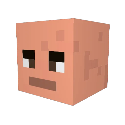 BOP666 Minecraft avatar head, 3D render
