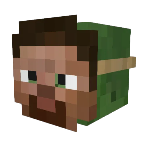 BOP_EREK Minecraft avatar head, 3D render