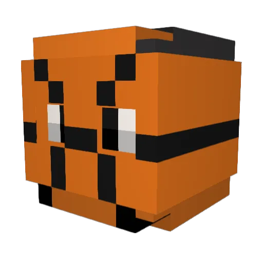 BORKEE Minecraft avatar head, 3D render
