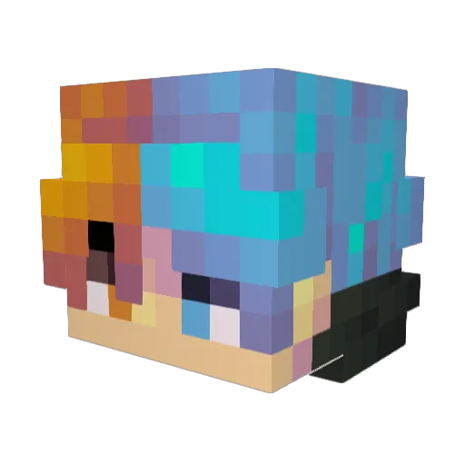 BORTAN2 Minecraft avatar head, 3D render