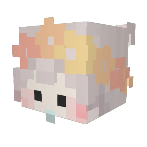 BORY04 Minecraft avatar head, 3D render