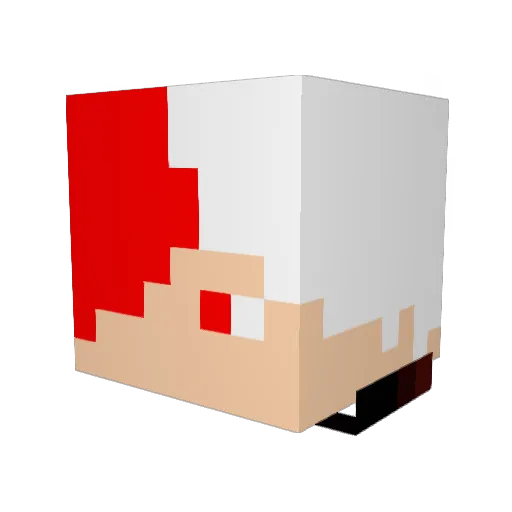 BOSCA55 Minecraft avatar head, 3D render