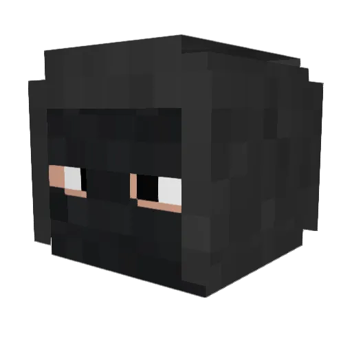 BOSCOTTE Minecraft avatar head, 3D render