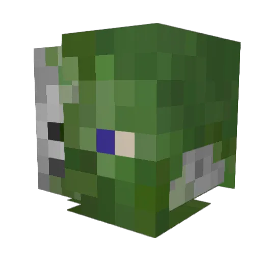 BOSCOWIX Minecraft avatar head, 3D render