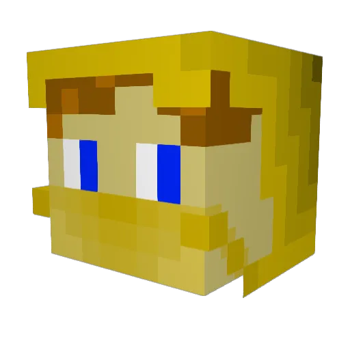 BOSH_YT Minecraft avatar head, 3D render