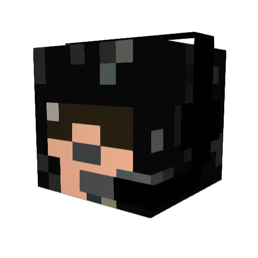 BOSSDA13N Minecraft avatar head, 3D render