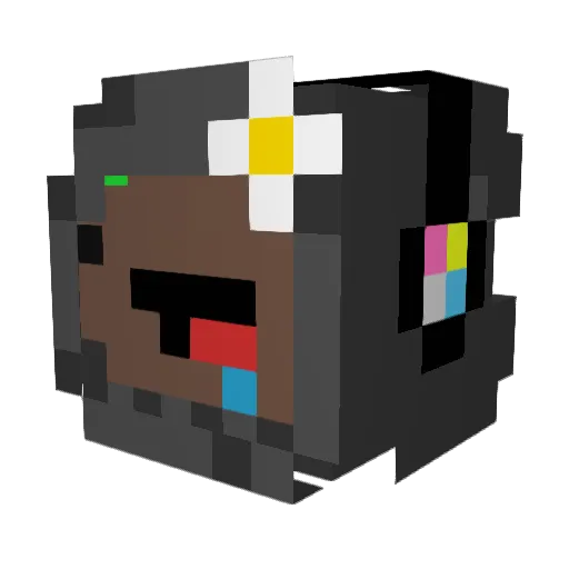 BOSSEVAN Minecraft avatar head, 3D render