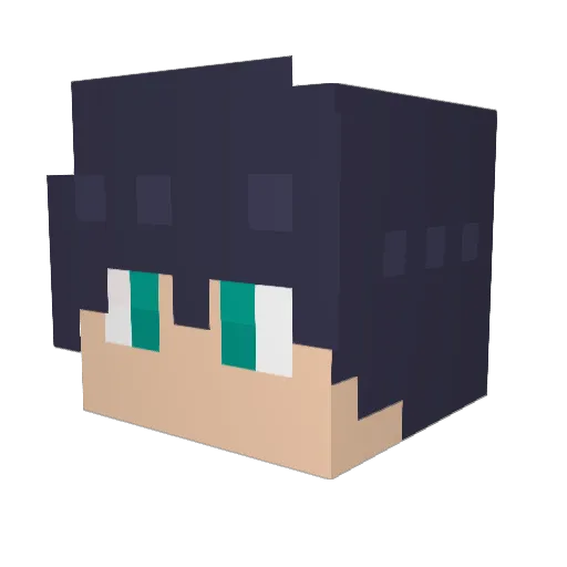 BOSSLMR Minecraft avatar head, 3D render