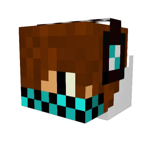 BOSSMONEY Minecraft avatar head, 3D render