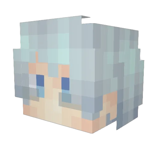 BOSSQI Minecraft avatar head, 3D render