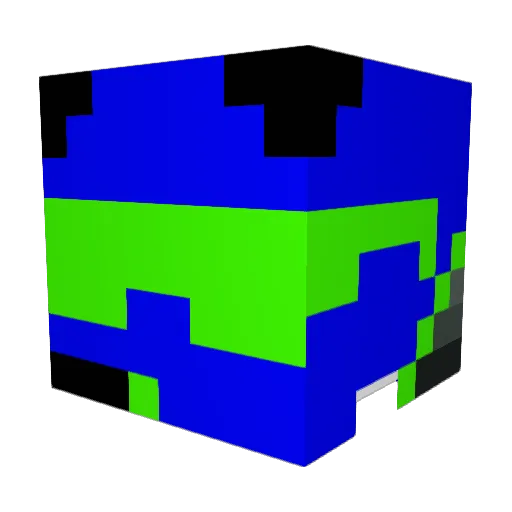 BOSS_WAFFLE Minecraft avatar head, 3D render