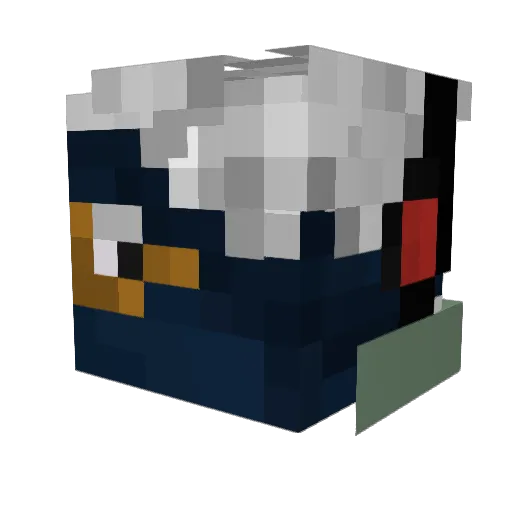 BOTINAK Minecraft avatar head, 3D render