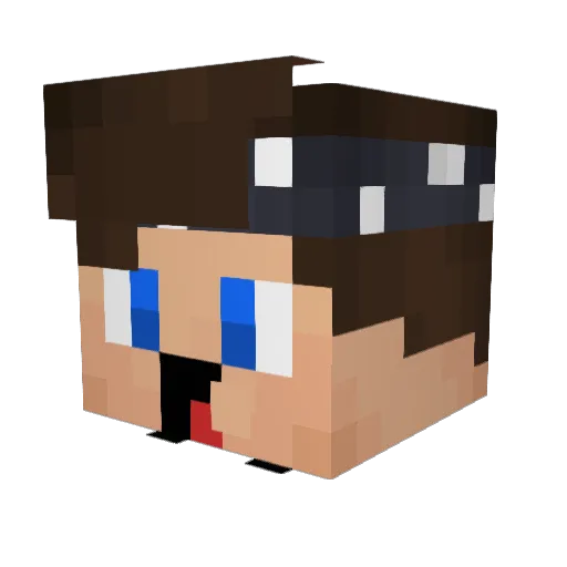 BOTSn0w Minecraft avatar head, 3D render