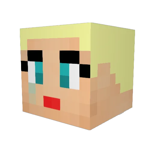 BOTTOM_BOY Minecraft avatar head, 3D render