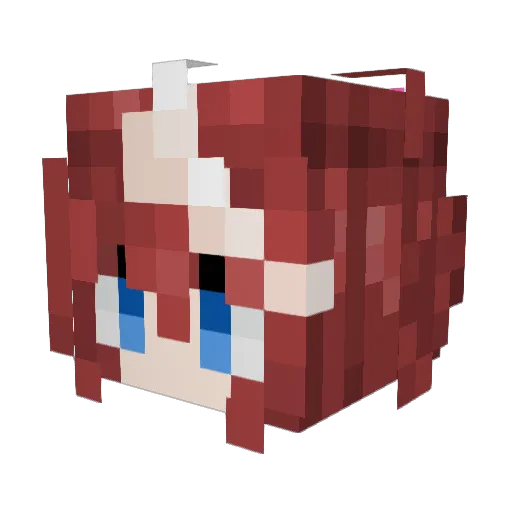 BOT_D1CE Minecraft avatar head, 3D render