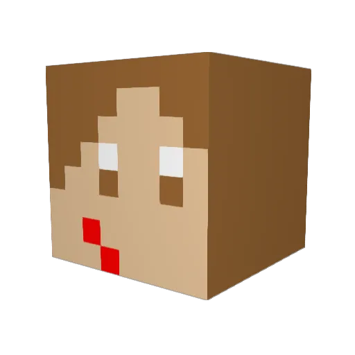 BOUNDZY Minecraft avatar head, 3D render