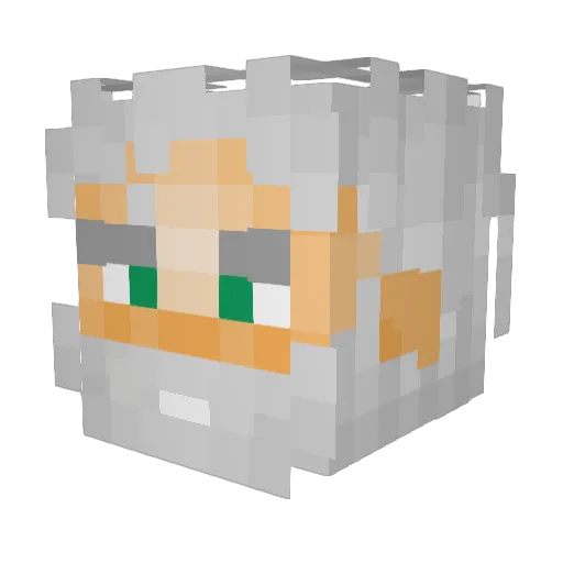 BOXiMark Minecraft avatar head, 3D render