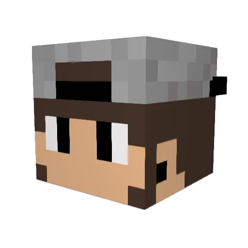 BOYXd Minecraft avatar head, 3D render
