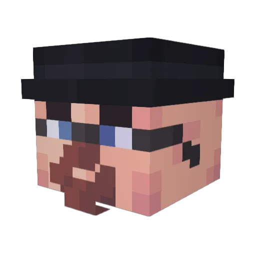 BPM1905 Minecraft avatar head, 3D render