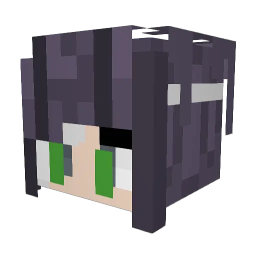 BPSjustsLV Minecraft avatar head, 3D render