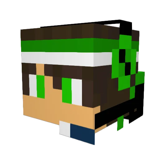 BP_boi_617 Minecraft avatar head, 3D render