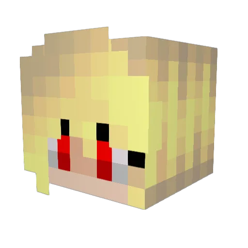 BPando Minecraft avatar head, 3D render