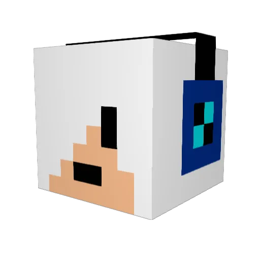 BPazz Minecraft avatar head, 3D render