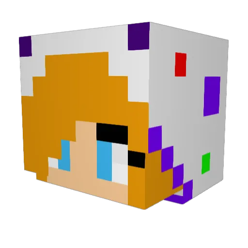 BPchoo Minecraft avatar head, 3D render