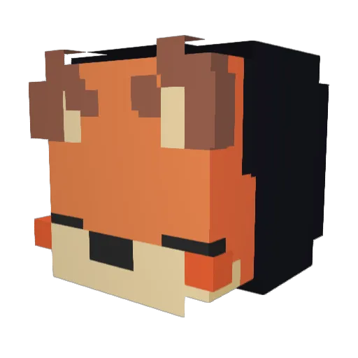 BQG11 Minecraft avatar head, 3D render