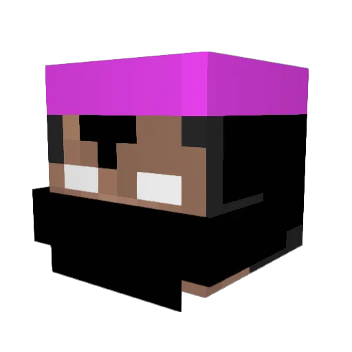 BQTROSE Minecraft avatar head, 3D render
