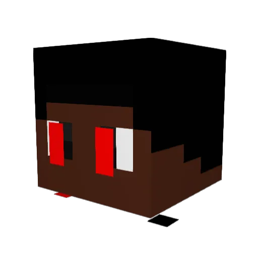 BR01EE Minecraft avatar head, 3D render