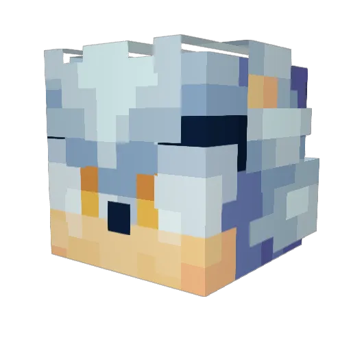 BR0UM4D Minecraft avatar head, 3D render