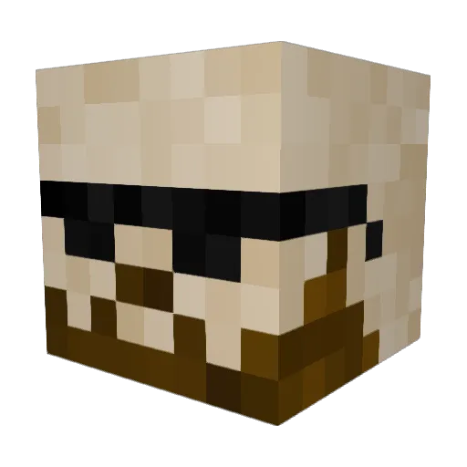 BR12aCZ Minecraft avatar head, 3D render