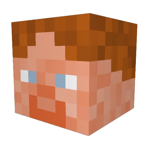 BR1KJ4G Minecraft avatar head, 3D render