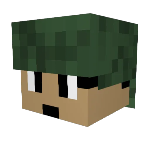 BR3D82 Minecraft avatar head, 3D render