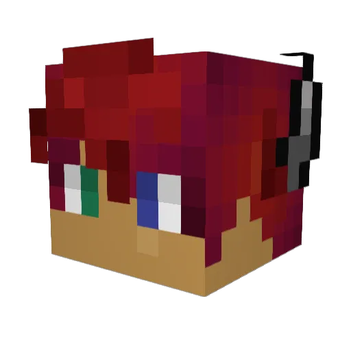 BR6D Minecraft avatar head, 3D render