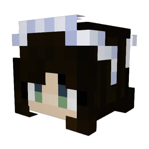 BR8K3R Minecraft avatar head, 3D render