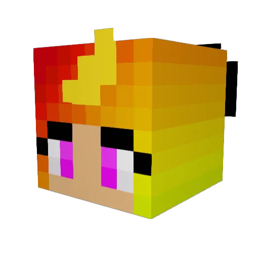 BRAINEXPLODER78 Minecraft avatar head, 3D render