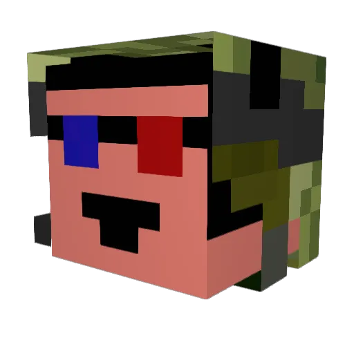 BRAIQS Minecraft avatar head, 3D render