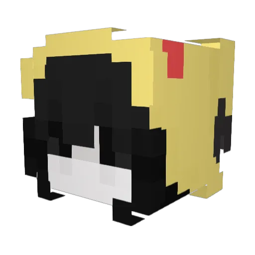 BRANDlN Minecraft avatar head, 3D render