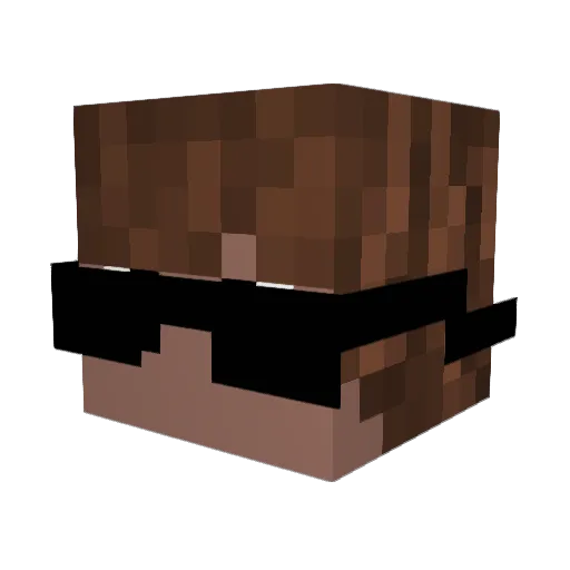 BRAZIL_NINGA Minecraft avatar head, 3D render