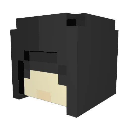 BRG_CC Minecraft avatar head, 3D render