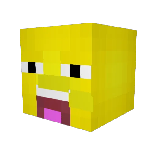 BRICKERJACK Minecraft avatar head, 3D render