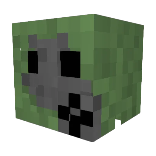 BRICK_THE_BURGUR Minecraft avatar head, 3D render