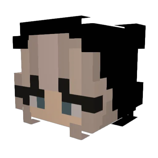 BRILHAUT Minecraft avatar head, 3D render