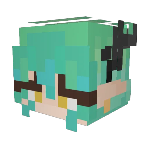 BRIMBRIMBRIMBRIM Minecraft avatar head, 3D render