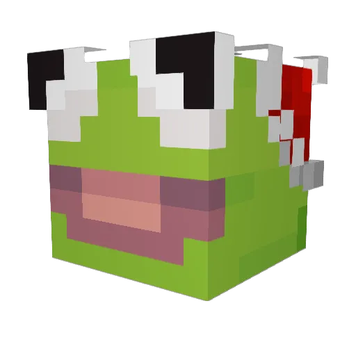 BRIN090 Minecraft avatar head, 3D render